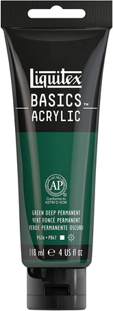 Liquitex BASICS Acrylic Paint, 4-oz tube, Permanent Green Deep - Al Masam Stationery LLC